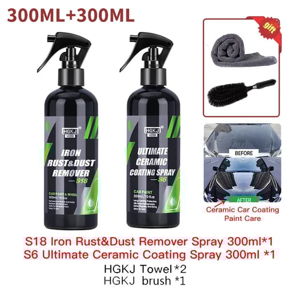 Rustfjerner, Fjerner rust, Renser metaloverflader, S18-300ml x S6-300ml
