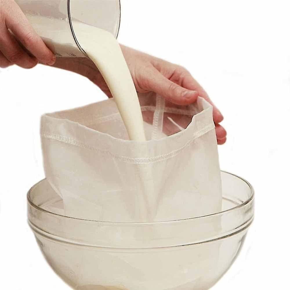2 Pcs Premium Fine Mesh Food Grade Nut Milk Bag For Almond Milk/soy Milk