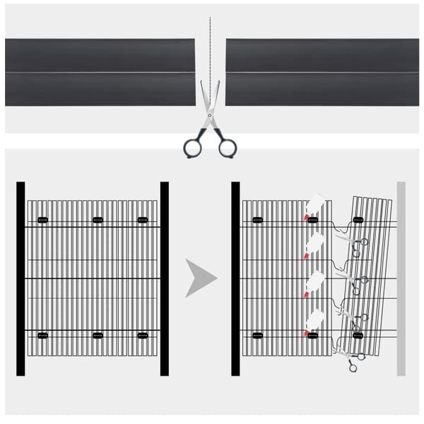 Rootz PVC Privacy Mat - Privacy Screen - Parvekekilpi - Terassikatto - Puutarhasuoja - Vaihtoehtoinen aita - Ulkoverho - Harmaa - 120x300 cm