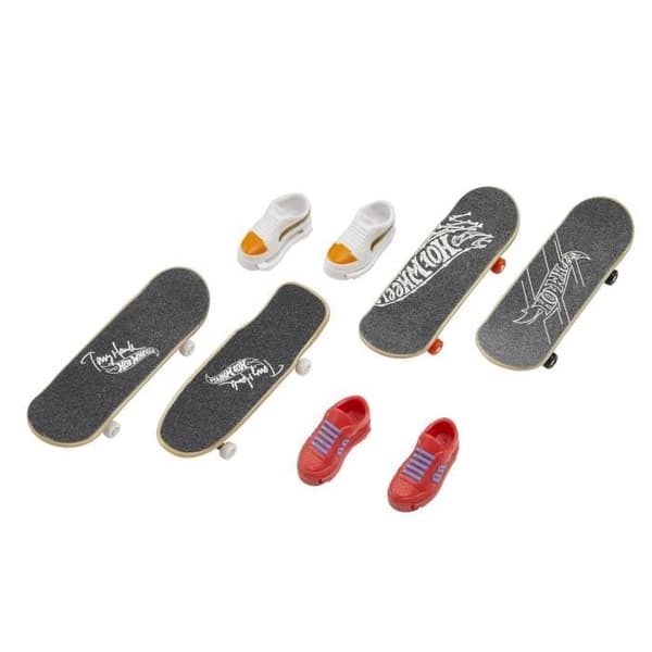 Låda med 4 Tony Hawk Finger skridskor och skor - Hot Wheels HGT84