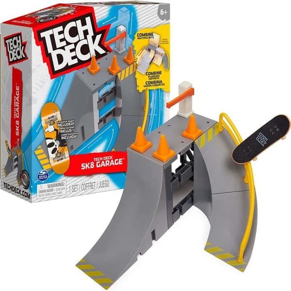 Tech Deck ramp SK8 Garage + skateboard greppbräda set - TECH DECK - X-Connect - Vit - Blandat