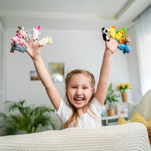 10 sormenukkea sisältävä eläinaiheinen sarja