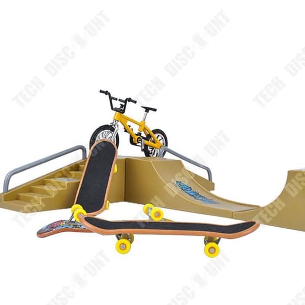 TD® kit mini Finger Bike Skateboard Leksaker för barn Simuleringscykel + Finger Skateboard + Scooter + Vitality Board + Reservdäck