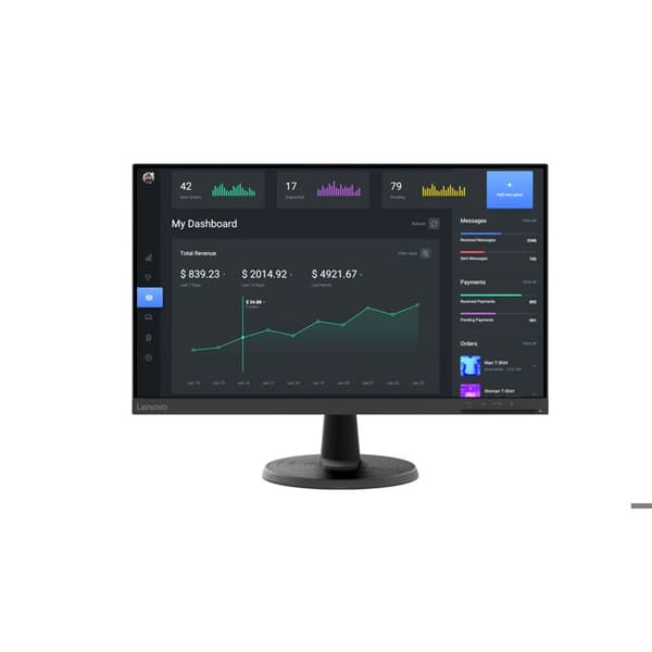 Lenovo D24-40. Bilddiagonal: 60,5 cm (23,8), Skärmstorlek: 1920 x 1080 pixlar, HD-typ: Full HD,
