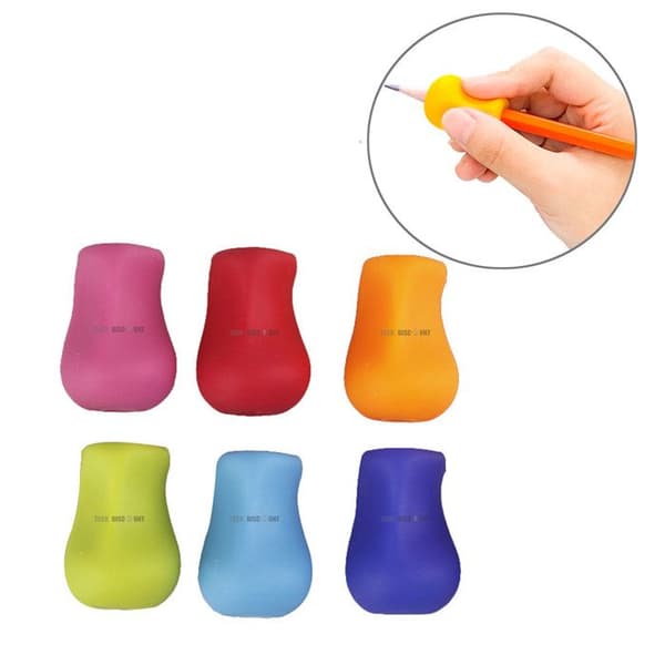 TD® Pencil Grips - 6 delar sortiment -Ergonomisk skrivhjälp för höger- och vänsterhänta användare -För att skriva