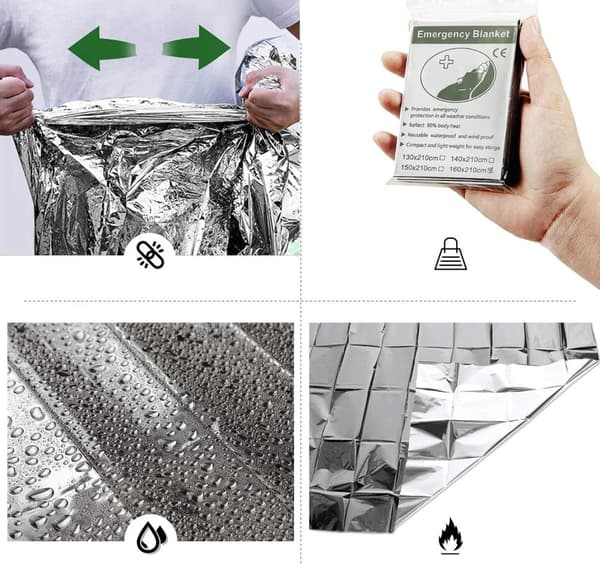 ThermoGuard Survival Blanket - nödfilt, 160x210 cm