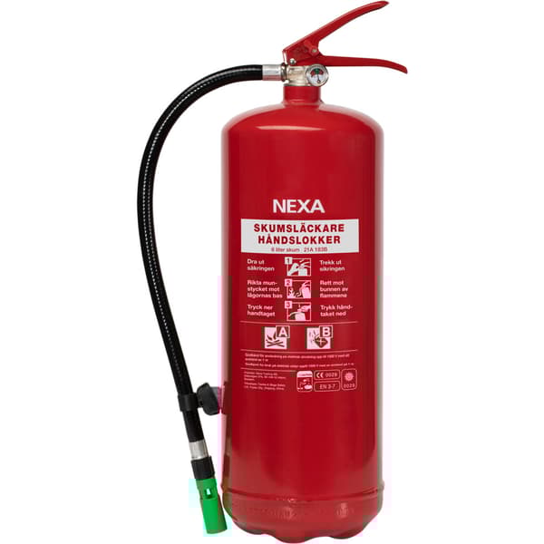 Brannslukker Skum 6 kg 21A 144B Nexa