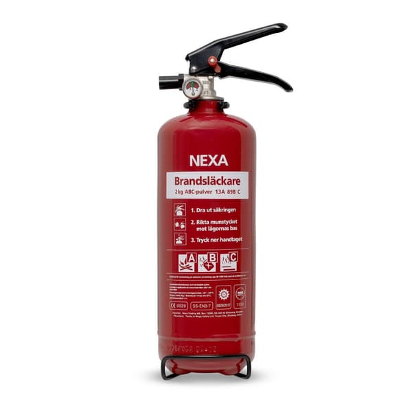 Brandsläckare NEXA 2kg pulver röd 13A