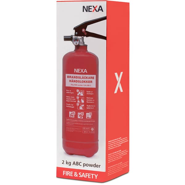 Brannslukker 2 kg 13A 89BC Rød Nexa