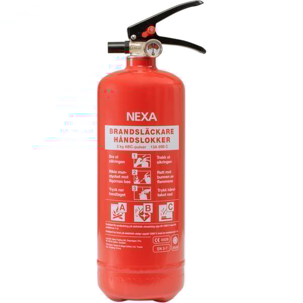 Brannslukker 2 kg 13A 89BC Rød Nexa
