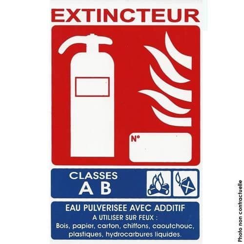 AB brandsläckare skylt
