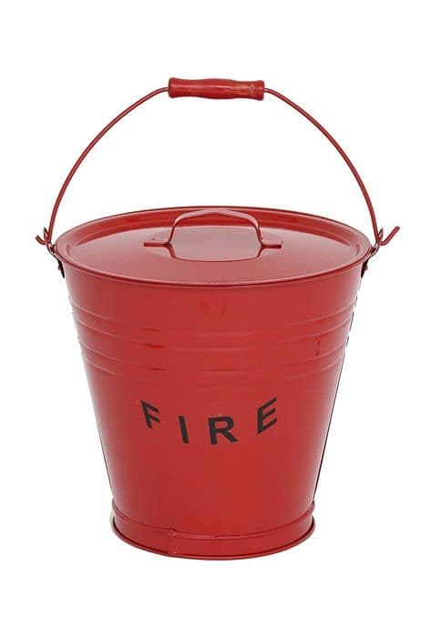 Firechief - MFB1 - Metal Fire Bucket, röd
