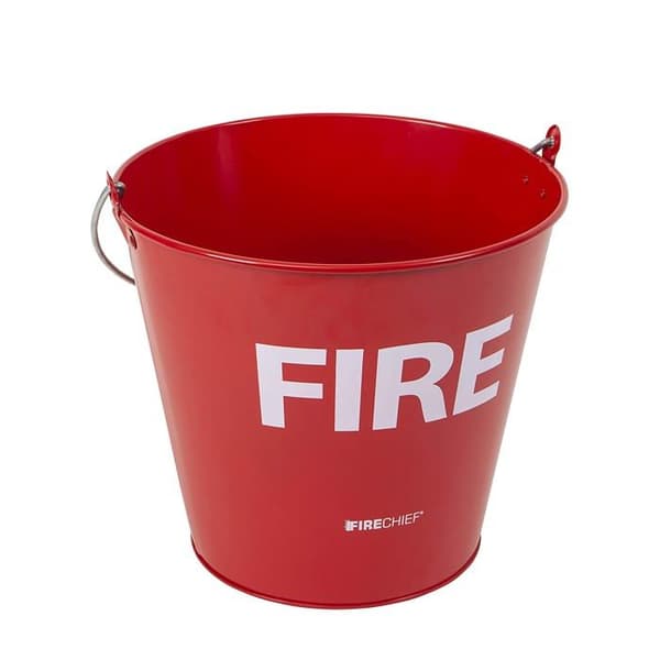 Firechief - MFB1 - Metal Fire Bucket, röd