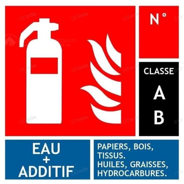 Vattenspray brandsläckarpanel - L.100 x H.100 mm - Brandutrustning