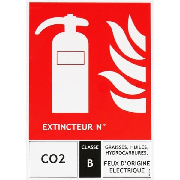Piktogrammpanel koldioxidas släckare 125 X 190 - Brandmateriel