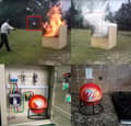 Miniatyrbillede 4 af 4: Brandslukkerbold, Letvægts 1,3 kg, Automatisk aktivering ved 70°C, Højlydt 150 dB alarm