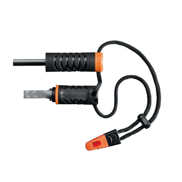 GERBER FIRE STARTER, tändstål med visselpipa Svart, Orange