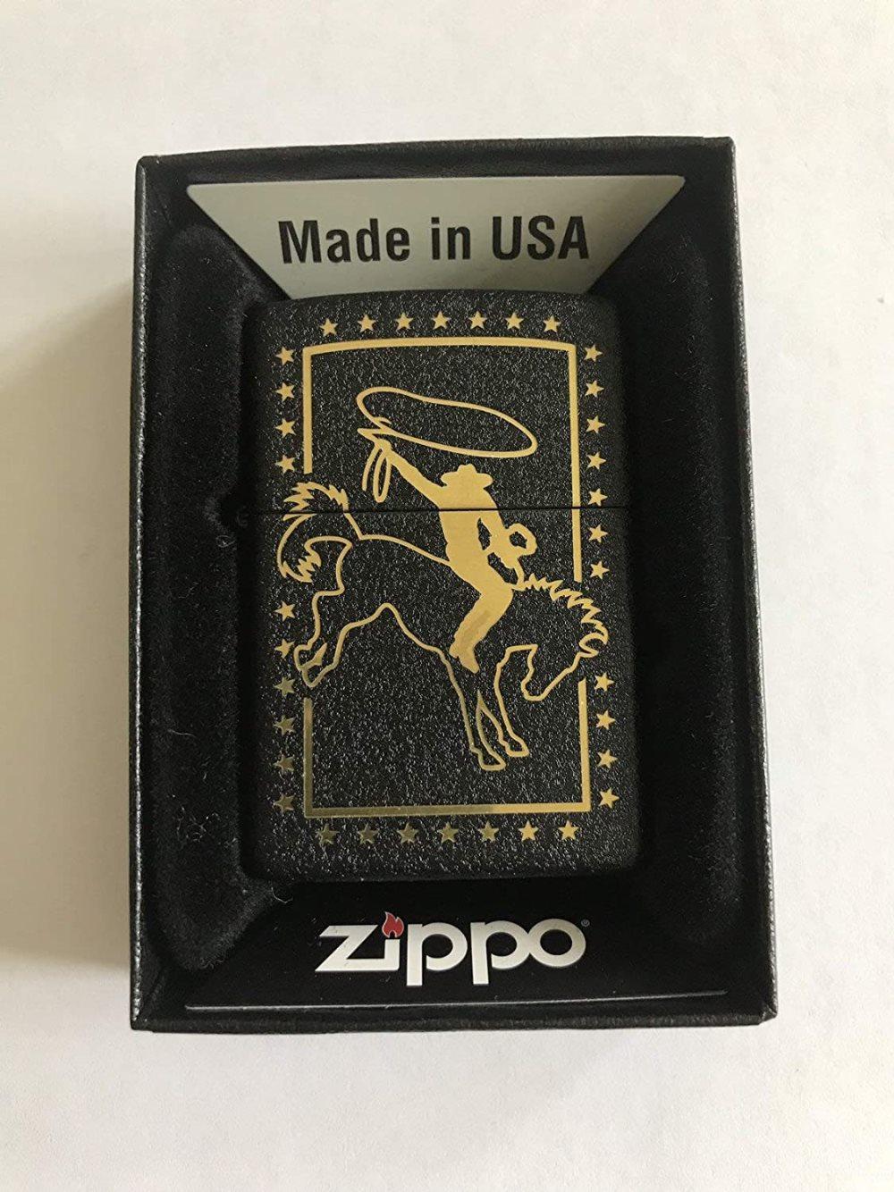Zippo Lighters vindtäta ficksamlare (American Cowboy)