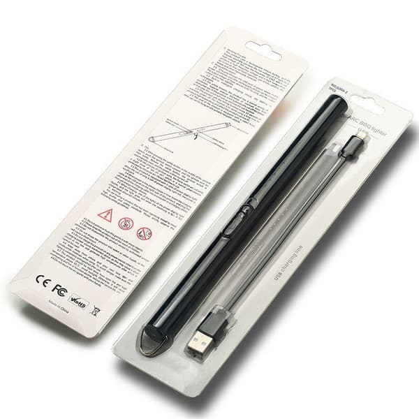 Stilfuld elektrisk lighter - genopladelig - Metallic Silver