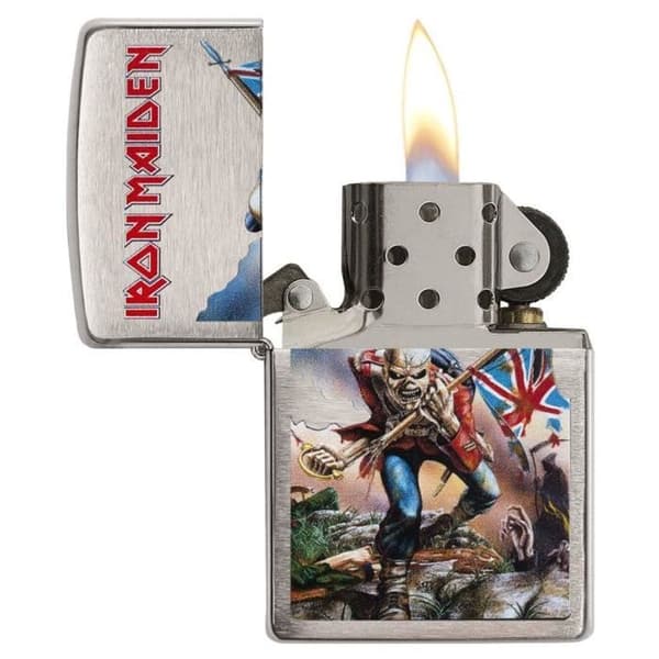 Zippo - Tändare Iron Maiden Trooper - Borstad krom