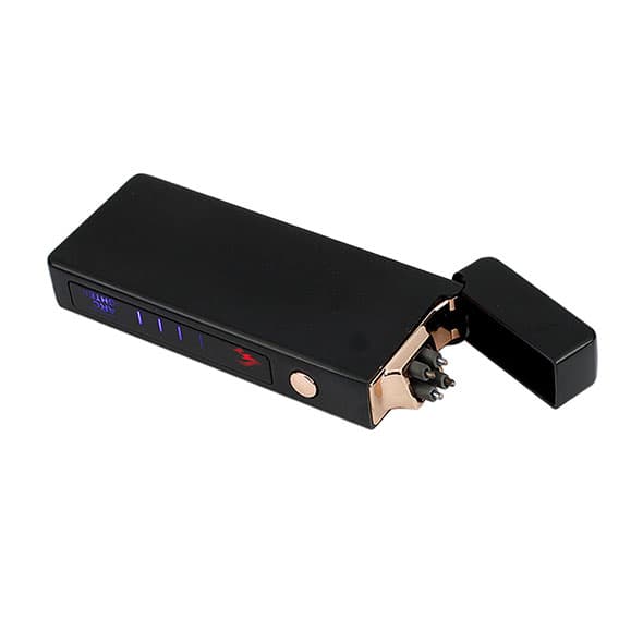 Plasmalighter med to buer, sort, USB-opladning