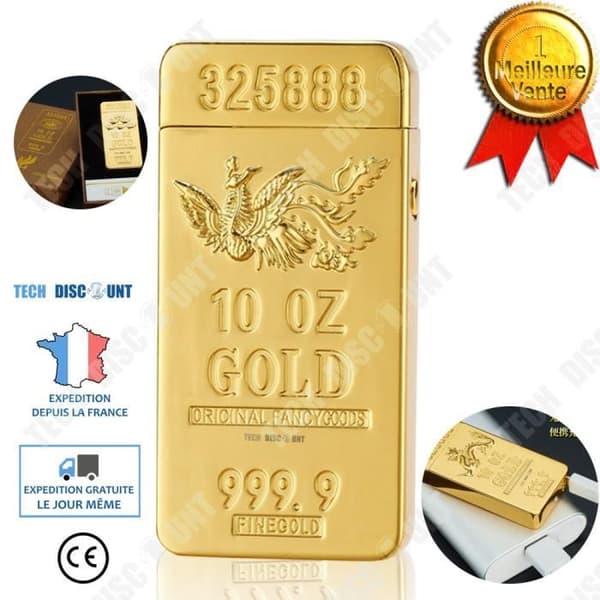 TD® Lighter Creative Gold USB Cigarettändare Smoke Snygg stil Metal Flame Refillable Cigarr Ingen gas Mun Eld Fast Praktisk