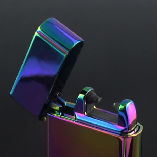 MULTICOLOR båge Elektrisk tändare Uppladdningsbar USB cigarettändare Vindtät cigarr cigarettändare Flameless Flameless för...