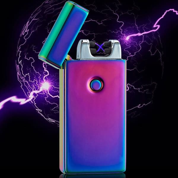 TD® Original USB Elektrisk tändare för metallrökare Dubbel elektrisk båge Uppladdningsbar outtömlig och ekologisk med presentförpackning