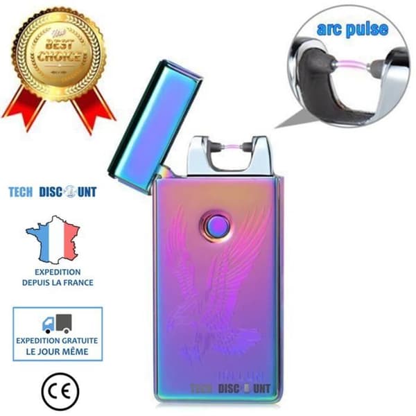 TD® Original USB Elektrisk tändare för metallrökare Dubbel elektrisk båge Uppladdningsbar outtömlig och ekologisk med presentförpackning