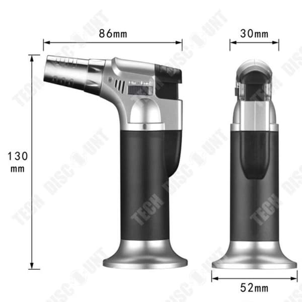 TD® Portable Direct Cigar Flamethrower Svetspistol BBQ Tändare Tändare Tändpistol Svart