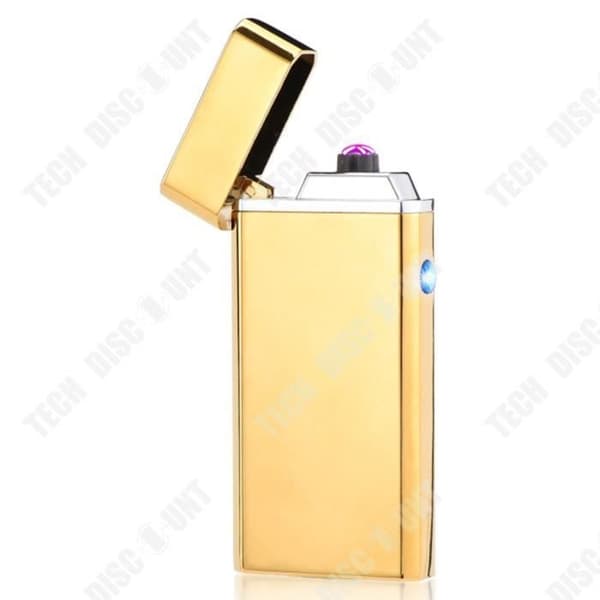 TD® Bic Storm Elektrisk ljusbågständare USB uppladdningsbar cigarrcigarettljuständare Inomhus Utomhus Vindtät Zink Svart