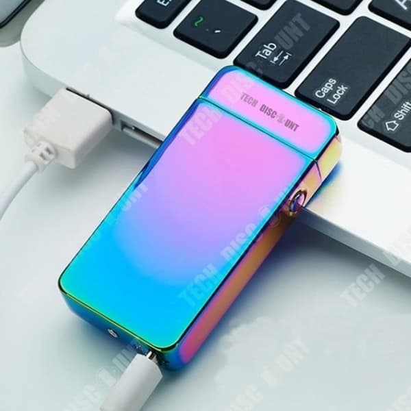 TD® Lighter Creative Dubbel elektronisk cigarettändare Svart Rök Snygg stil Laddningstelefon Dator Metall