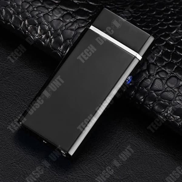 TD® TD® Black Ice Uppladdningsbara tändare Double Cross Arc USB Uppladdningsbar belyst tändningsknapp Vindtät funktion