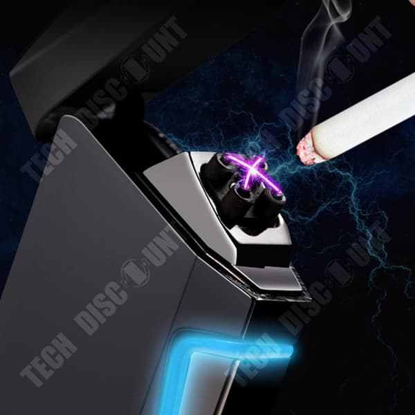 TD® Tändare män kreativ presentförpackning fingeravtryck induktion skicka pojkvän födelsedagspresent dubbelbågeladdning
