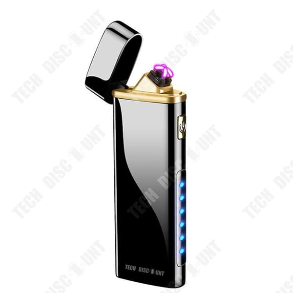 TD® Multifunktionell USB uppladdningsbar tändare Vindtät metall cigarettändare Creative Personality LED-belysning