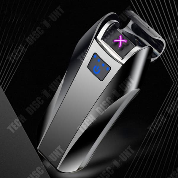 TD® dubbelbågsuppladdningsbar tändare, med touchsensor, ny teknik för män och kvinnor, metall, kreativ personlighet