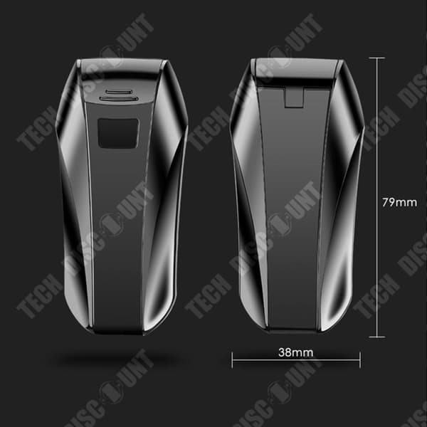 TD® dubbelbågsuppladdningsbar tändare, med touchsensor, ny teknik för män och kvinnor, metall, kreativ personlighet