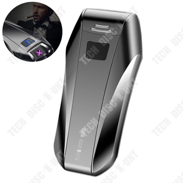 TD® dubbelbågsuppladdningsbar tändare, med touchsensor, ny teknik för män och kvinnor, metall, kreativ personlighet