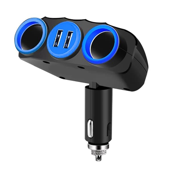 Vakoss TP-3268K 2xUSB cigarettænderstik splitter