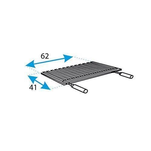 IMEX EL ZORRO - Grill Barbecue av rostfritt stål 62 x 41 cm - 71636