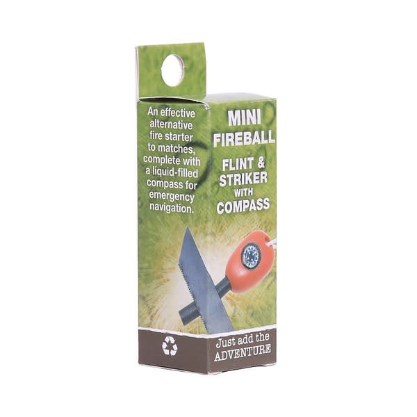 BCB Fireball Flint & Striker Mini kompassilla ja iskurilla