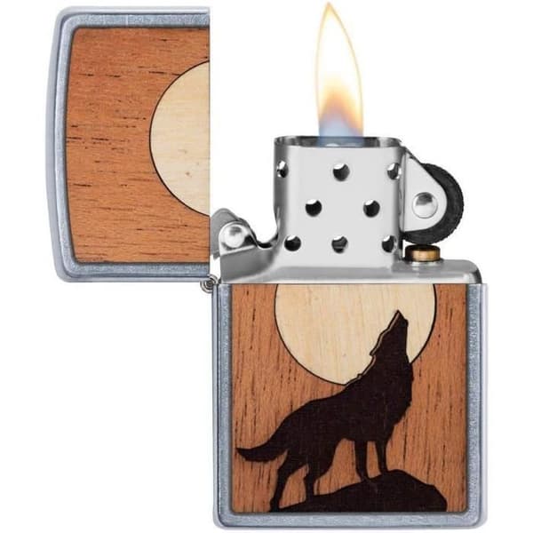 Briquet Zippo Woodchuck USA Street Chrome Hurande Orm