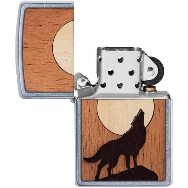 Briquet Zippo Woodchuck USA Street Chrome Hurande Orm