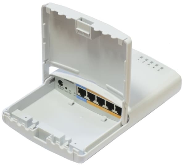 MikroTik RouterBOARD PowerBox - Router 4-ports-switch - DIN-skenmonterbar, pålmonterbar