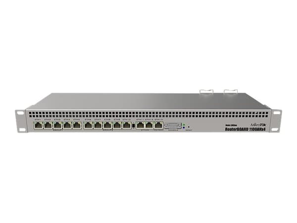 MikroTik RouterBOARD RB1100AHx4 - Dude Edition - ruter 13-porters svitsj - 1GbE - rackmonterbar Sølv