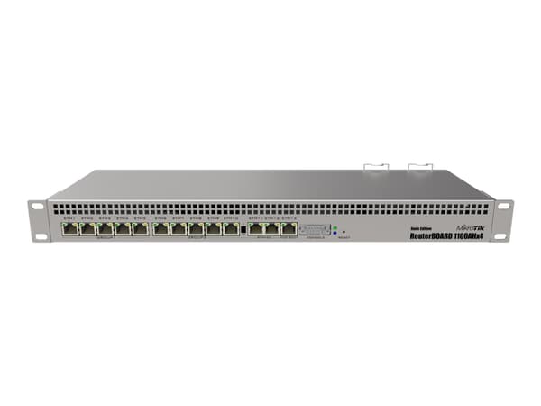 MikroTik RouterBOARD RB1100AHx4 - - ruter - 13-porters svitsj - 1GbE - rackmonterbar Aluminium