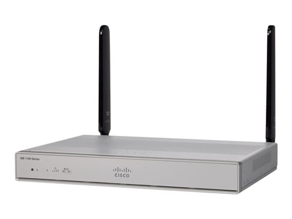 Cisco Integrated Services Router 1111 - Ruter - WWAN 4-portssvitsj - 1GbE, HDLC, Frame Relay, PPP, MLPPP, MLFR - WAN-porter: 3