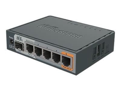 MikroTik RouterBOARD hEX S - Router 4-ports-switch - 1GbE - WAN-portar: 2 Svart