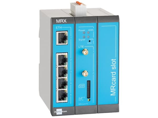 INSYS icom MRX MRX3 LTE - Router - WWAN 5-portars switch - DIN-skenmonterbar