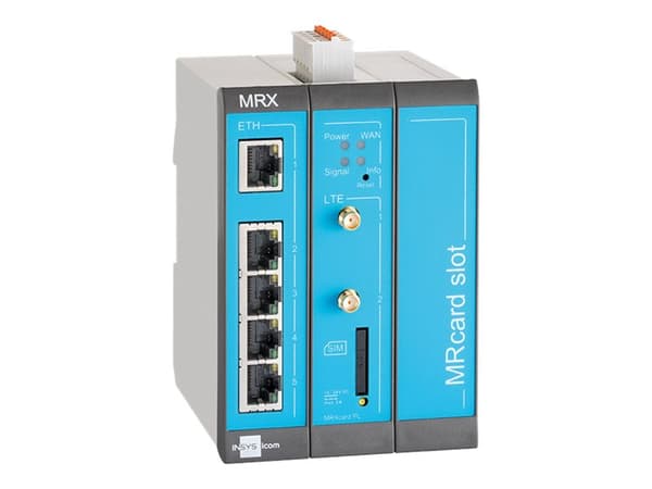 INSYS icom MRX MRX3 LTE - Router - WWAN 5-portars switch - DIN-skenmonterbar